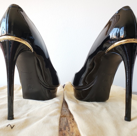 Louis Vuitton Eyeline Peep Open Toe Heel Pump 5.5 - Picture 3 of 10